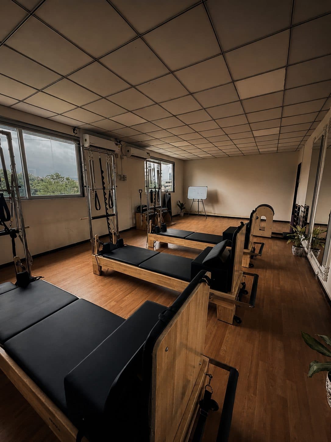 Sparta Life Pilates studio, reformer beds spaced out under natural window light