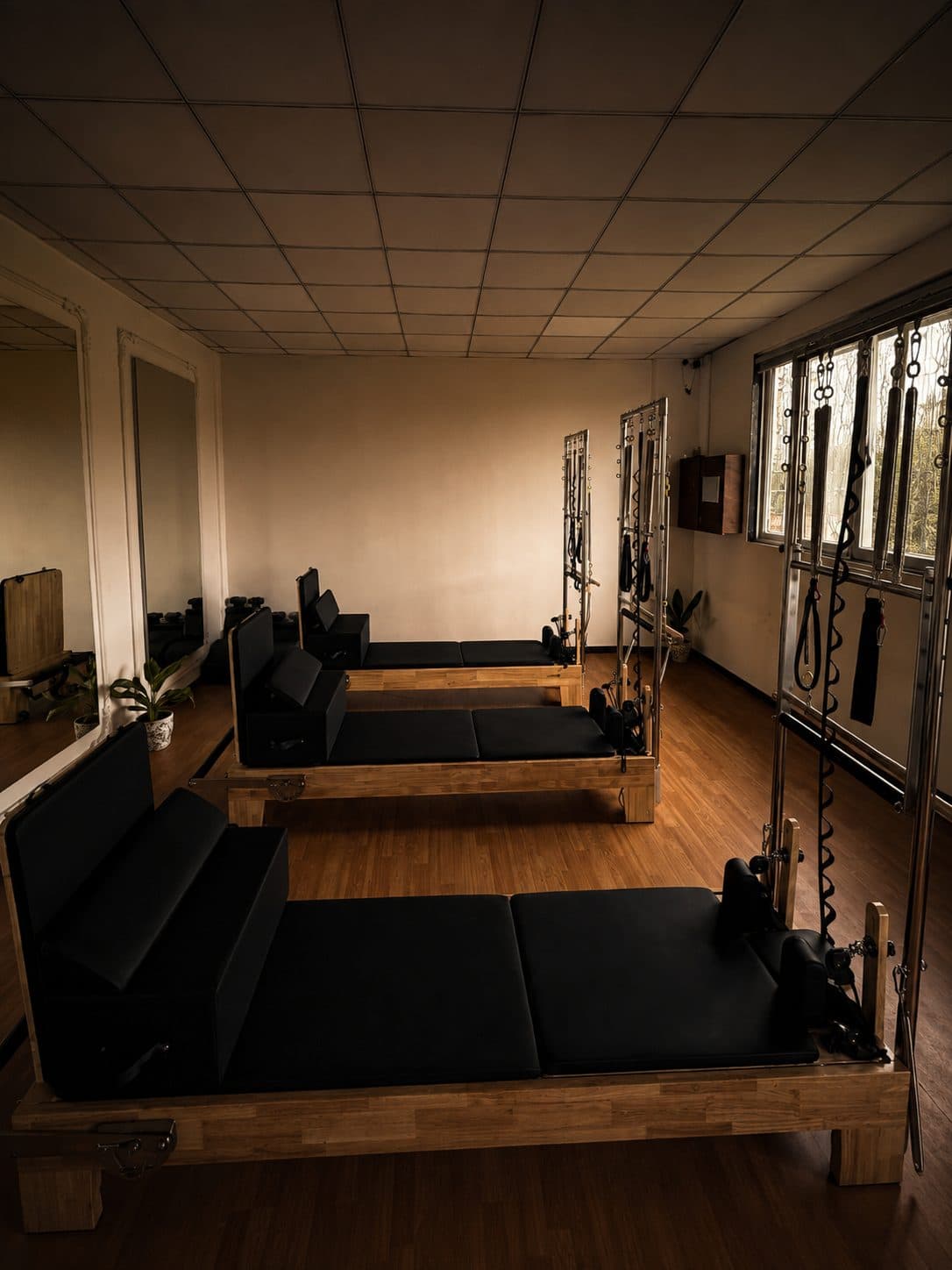 Reformer and tower setup in the Sparta Life Pilates studio